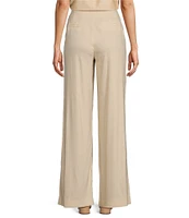 Antonio Melani Melinda Linen Blend Pleated Straight Leg Pants
