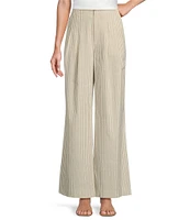 Antonio Melani Melinda Coordinating Stripe Linen Blend Straight Leg Pants