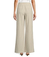 Antonio Melani Melinda Coordinating Stripe Linen Blend Straight Leg Pants
