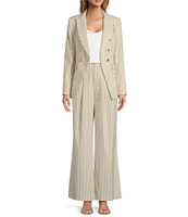 Antonio Melani Melinda Coordinating Stripe Linen Blend Straight Leg Pants