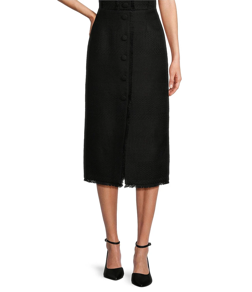 Antonio Melani Murielle Tweed Midi Skirt