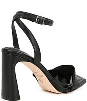 Antonio Melani Nikki Leather and Suede Twisted Dress Sandals