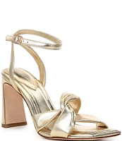 Antonio Melani Nikki Metallic Leather Twisted Dress Sandals