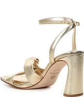 Antonio Melani Nikki Metallic Leather Twisted Dress Sandals