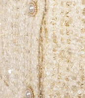 Antonio Melani Nikki Tweed V-Neck Long Sleeve Mini A-Line Dress