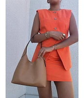 Antonio Melani Noa Textured Cotton Mini Skirt