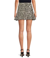 Antonio Melani Nyomi Sequin Tweed A Line Mini Skirt