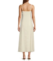 Antonio Melani Opel Linen Sweetheart Neck Sleeveless A-Line Dress