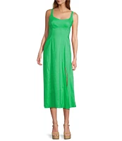 Antonio Melani Opel Linen Sweetheart Neck Sleeveless A-Line Dress