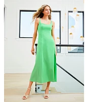Antonio Melani Opel Linen Sweetheart Neck Sleeveless A-Line Dress