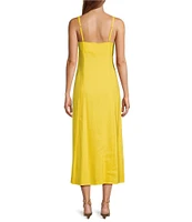Antonio Melani Opel Linen Sweetheart Neck Sleeveless A-Line Dress