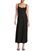 Antonio Melani Opel Linen Sweetheart Neck Sleeveless A-Line Dress