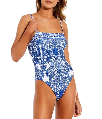 Antonio Melani Ornate Border One Piece Swimsuit