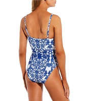Antonio Melani Ornate Border One Piece Swimsuit