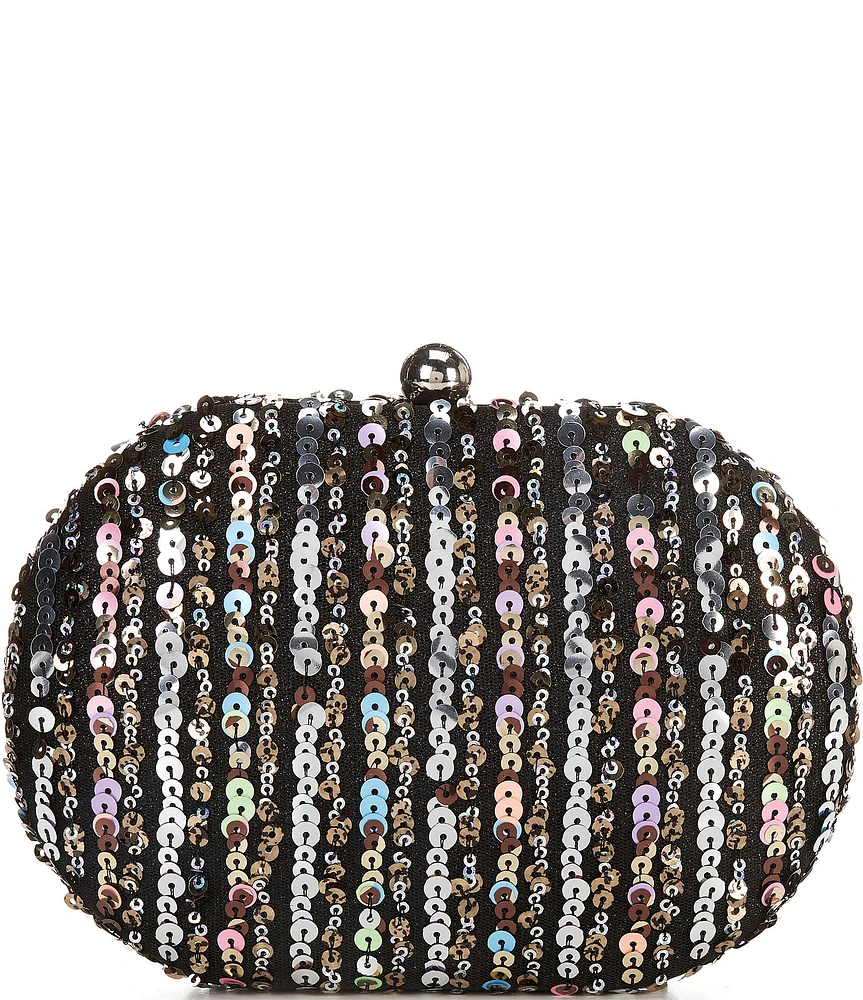 Antonio Melani Pastel Sequin Minaudiere Clutch