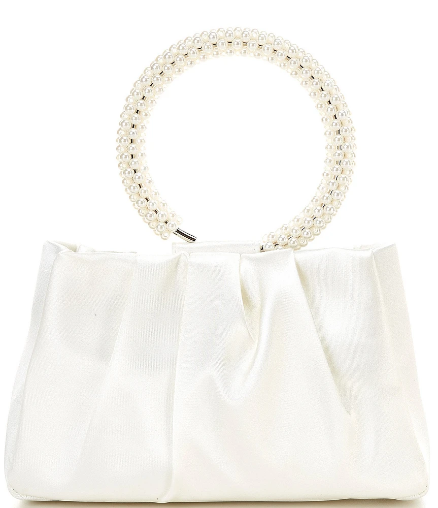 Antonio Melani Pleated Pearl Clutch