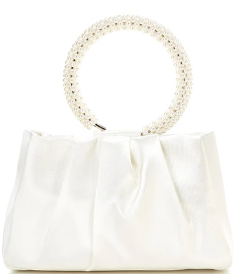 Antonio Melani Pleated Pearl Clutch