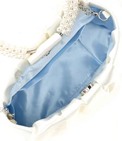 Antonio Melani Pleated Pearl Clutch