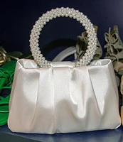 Antonio Melani Pleated Pearl Clutch