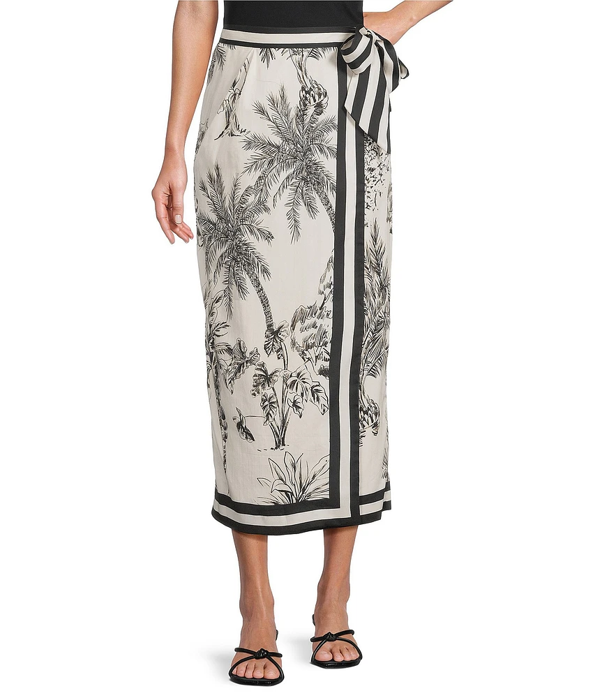 Antonio Melani Printed Toile Coordinating Clio Wrap Skirt