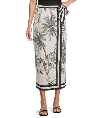 Antonio Melani Printed Toile Coordinating Clio Wrap Skirt