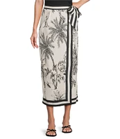 Antonio Melani Printed Toile Coordinating Clio Wrap Skirt