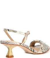 Antonio Melani Rhea Snake Embossed Leather Strappy Sandals