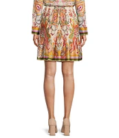 Antonio Melani Rosa Printed Satin Twill Skirt