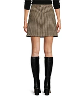 Antonio Melani Rosy Woven Menswear Plaid High Rise Mini A-Line Coordinating Skirt