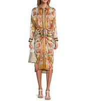 Antonio Melani Roxanne Paisley Long Sleeve Dress