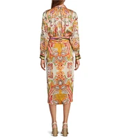 Antonio Melani Roxanne Paisley Long Sleeve Dress