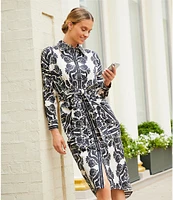 Antonio Melani Roxanne Printed Long Sleeve Dress