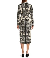 Antonio Melani Roxanne Printed Long Sleeve Dress