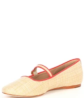 Antonio Melani Ruth Raffia Mary Jane Flats