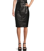 Antonio Melani Samantha Coordinating Leather Pencil Skirt