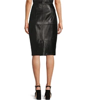 Antonio Melani Samantha Coordinating Leather Pencil Skirt