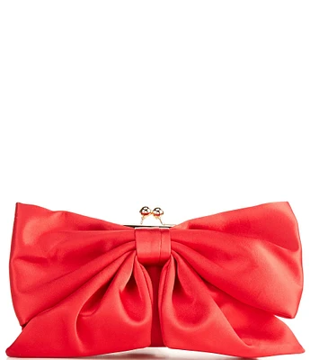 Antonio Melani Satin Bow Frame Clutch