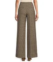 Antonio Melani Sophie Woven Menswear Plaid High Rise Flat Front Wide Leg Full Length Coordinating Trousers