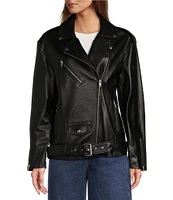 Antonio Melani Stella Genuine Leather Moto Jacket