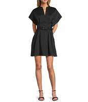 Antonio Melani Sylvia Belted Mock Neck Dress