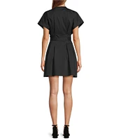 Antonio Melani Sylvia Belted Mock Neck Dress