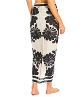 Antonio Melani Talavera Print Classic Self Tie Pareo Sarong Swim Cover-Up