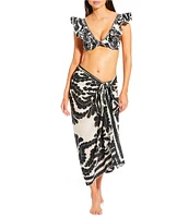 Antonio Melani Talavera Print Classic Self Tie Pareo Sarong Swim Cover-Up