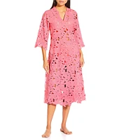 Antonio Melani Three Dimensional Flowers Dress Swim Cover-Up