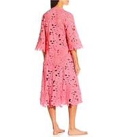 Antonio Melani Three Dimensional Flowers Dress Swim Cover-Up