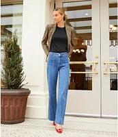 Antonio Melani Tierney Wide Leg Ankle Length Denim Jeans