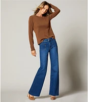 Antonio Melani Tierney Wide Leg Ankle Length Denim Jeans