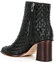 Antonio Melani Vance Woven Leather Dress Booties