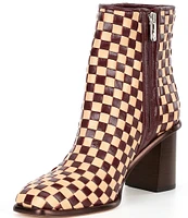 Antonio Melani Vance Woven Leather Dress Booties