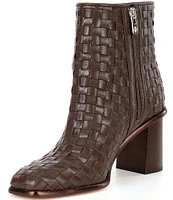 Antonio Melani Vance Woven Leather Dress Booties